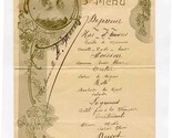 Perinet &amp; Fils Champagne Hand Written French Restaurant Menu 1900&#39;s - $13.86