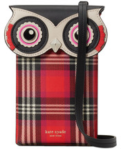 Kate Spade Blinx North South Phone Owl Plaid Crossbody ~NWT~ - £87.35 GBP