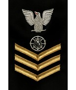USN RATING BADGE RP1 RELIGIOUS PROGRAMS SPECIALIST PO1  E-6 GOLD/BLACK MALE - €8,43 EUR