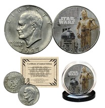 R2-D2 / C-3PO - STAR WARS Officially Licensed 1976 Eisenhower IKE Dollar Coin - £9.72 GBP
