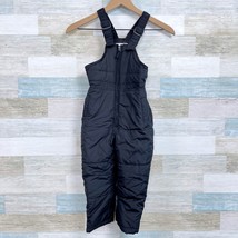 DKNY Snow Bib Overalls Black Winter Insulated Ski Pockets Unisex Boys 4T - $29.69