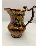 Copper Lusterware Pitcher /Excellent Condition/Hand Painted/ 7 1/2” H Gift - €20,50 EUR