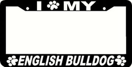 English Bulldog Dog Paw Print License Plate Frame - £3.58 GBP