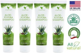 4Pack Forever Living Aloe Jojoba Shampoo (10 fl oz. each) All Natural Aloe Vera - £64.61 GBP