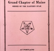 Order Of The Eastern Star 1937 Masonic Maine Grand Chapter Vol XV PB Boo... - £54.98 GBP