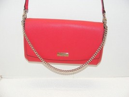 KATE SPADE NEW YORK SMALL RED LEATHER FLAP OVER CROSS BODY/ SHOULDER HAN... - $79.99