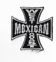 MEXICAN BIKER IRON CROSS PATCH WEST COAST CHOPPER MALTESE CHICANO - £6.14 GBP