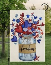 Freedom ~ Red White &amp; Blue Garden Flag ~ 12&quot; x 18&quot; ~ NEW! - £9.50 GBP