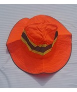 Hi Vis Reflective Work Safety Neck Flap Boonie Hat Orange  Bucket Cap TR... - €12,67 EUR