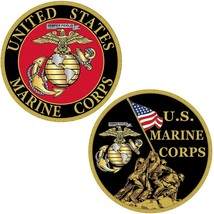 CH1201 Marines Challenge Coin - Iwo Jima Colorized with Raised Details (... - $12.67