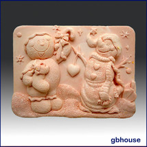 egbhouse, 2D, Soap and Candle Mold, silicone mold – Gingerbread man and Snowman - £25.05 GBP