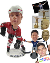 Personalized Bobblehead Male Ice Hockey Player Ready To Give The Pass - Sports &amp; - £72.74 GBP
