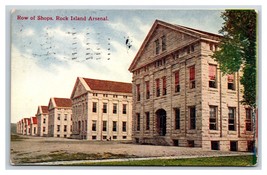 Row of Shops Rock Island Arsenal Rock Island Illinois IL 1909 DB Postcard P26 - £2.32 GBP