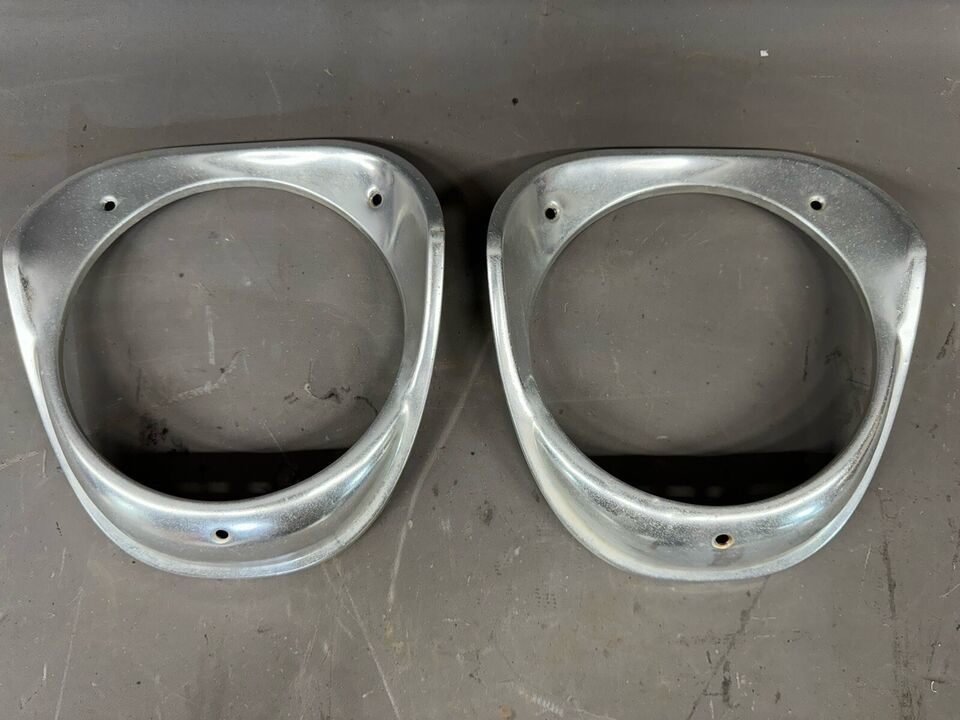 1963 Chevy Impala Belair Biscayne Headlight Bezels Buckets Trim Molding ... - $51.08