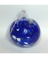 Handmade Blown Glass Ball Holiday Ornament Decor Cobalt Blue - $461.34 MXN