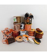 Lot Of 13+ Halloween Ribbon Various Lengths Widths Amounts Some Wired Ne... - £19.02 GBP