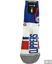 Stance NBA Mens Logo Socks LA Clippers Size Small White Blue Red One Pair - £15.37 GBP