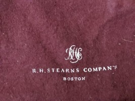 R H Stearns Company Co Boston MA Draw String Red Anti Tarnish Silver Clo... - £18.67 GBP