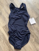 NWT Dolfin Women&#39;s Solid Navy Swim Swimsuit Bathing Suit 6/32 Racerback - £15.45 GBP