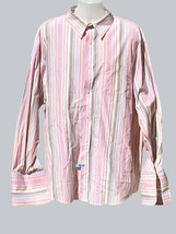 BEYOND THE LIMIT MENS COLLARED LONG SLEEVE MULTI COLOR STRIPED DRESS SHI... - $28.88