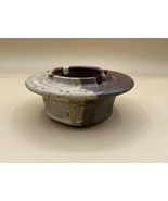 Bill Stewart Signed Studio Art Glaze Drip Pottery Ashtray Brown Colors - £46.59 GBP