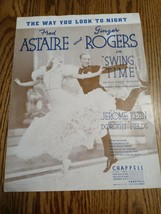 The Way You Look Tonight Fred Astaire And Ginger Rogers Sheet Music - £19.64 GBP