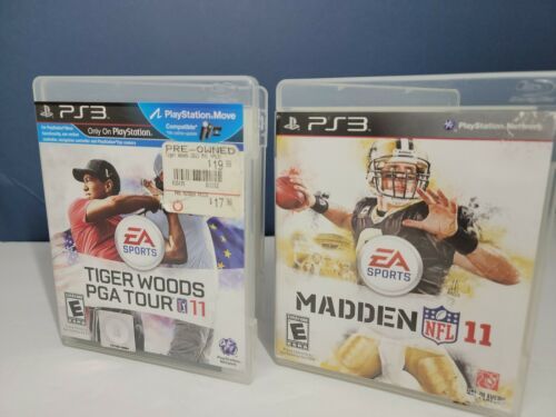 Primary image for Lot Of 2 PS3 Madden NFL 11and Tiger Woods PGA Tour 11 Complete Tested Works