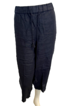 Talbots Woman Petites Navy Linen Pull On Capri Pants Size 22WP - £18.93 GBP