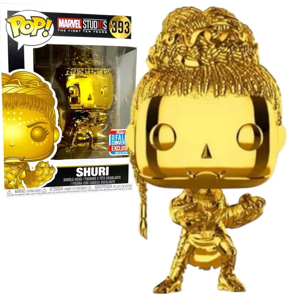 Funko Pop! Marvel Studios: SHURI 2018 Fall Convention exclusive, Gold Lt... - $19.00