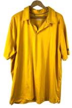 Under Armour Polo Shirt Size XXL 2XL Loose Mens Yellow Gold Heatgear Wic... - $29.67