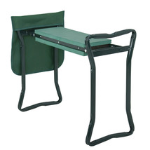 Folding Garden Kneeler Bench Kneeling With Stool Pouch Soft Eva Pad Seat - $54.99