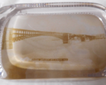 Glass Paperweight Photo Eads Bridge Over Mississippi St Louis MO/BOSSELM... - $21.66