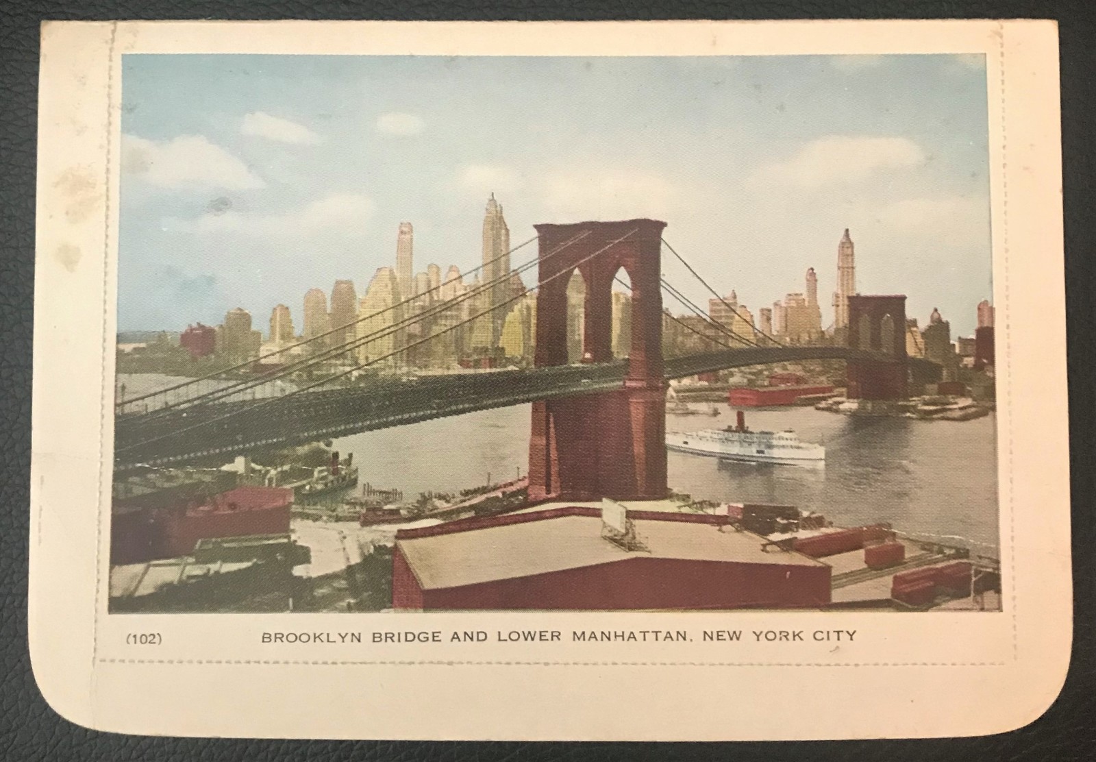 Primary image for 1929 Brooklyn Bridge Punch-Out Letter Card