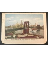 1929 Brooklyn Bridge Punch-Out Letter Card - £5.11 GBP