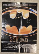 Jack Nicholson and Michael Keaton signed poster Batman 1989, Original, V... - $2,776.21 MXN