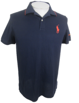 Polo Golf Ralph Lauren Performance Men shirt p2p 20.5 M blue big pony Is... - $39.59