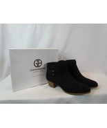 NIB Giani Bernini Beige Black Suede Leather Ankle Boot Side Zipper Buckl... - $969.18 MXN