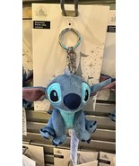 Disney Parks Stitch Plush Doll Keychain with Lobster Claw and Charm NEW - £23.52 GBP