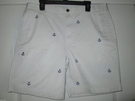 Chaps 150630 Twilled Cotton Solid Men’ Shorts Beige 36 MSRP $60 - £17.88 GBP