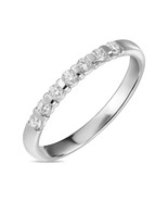 0.21 CT 14k White Gold Round Diamond Rind VVS/DE Lab Grown Diamond Band - €730,67 EUR