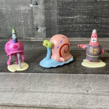 3” Viacom Plankton Patrick, &amp; Gary Wind Up Spongebob Squarepants Figurine Lot - £12.81 GBP