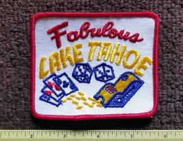 1970&#39;s LAKE TAHOE NV NEVADA SLOT MACHINE CRAPS TRAVEL PATCH GAMBLING - £6.65 GBP