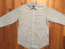 Club Room Light Blue Long Sleeve Button Front Down Up Shirt Large 16 1/2... - $24.99