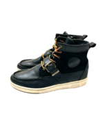 POLO RALPH LAUREN Leather Men Ranger Sneaker Boot Blk 10.5 Buckle Laces ... - $1,397.62 MXN