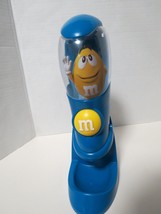 M&amp;M Yellow Character Candy Dispenser 2019 Blue 6.5&quot;T Plastic - £10.28 GBP