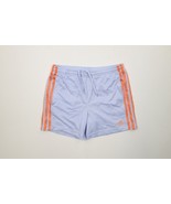 Vintage Y2K Adidas Girls Large Striped Running Jogging Soccer Shorts Purple - $29.65