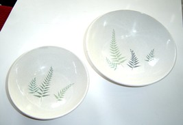 Two Franciscan Fern Dell Pattern Serving Bowls 9 12&quot; &amp; 7 1/2&quot; Round 1950’s - £59.77 GBP