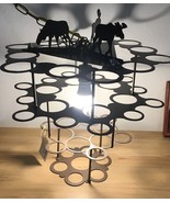 Vtg Rustic Country Cabin Country Cottage 4 Tier Candles  Chandelier  Lig... - $638.67 CAD