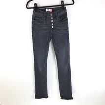 Cabi Women&#39;s Black Button Fly Straight Leg Mid-Rise Cotton Blend Denim Jeans 0 - £9.84 GBP