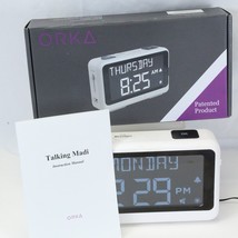 ORKA Talking Madi Alarm Clock 8 Alarms Date Day Time Dementia Med Reminder - £38.36 GBP